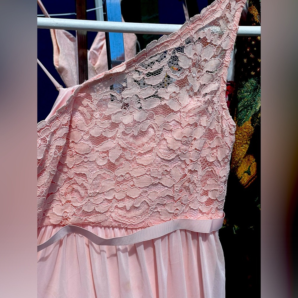 David’s Bridal, kids bridesmaid dress, size 12, pretty light pink
